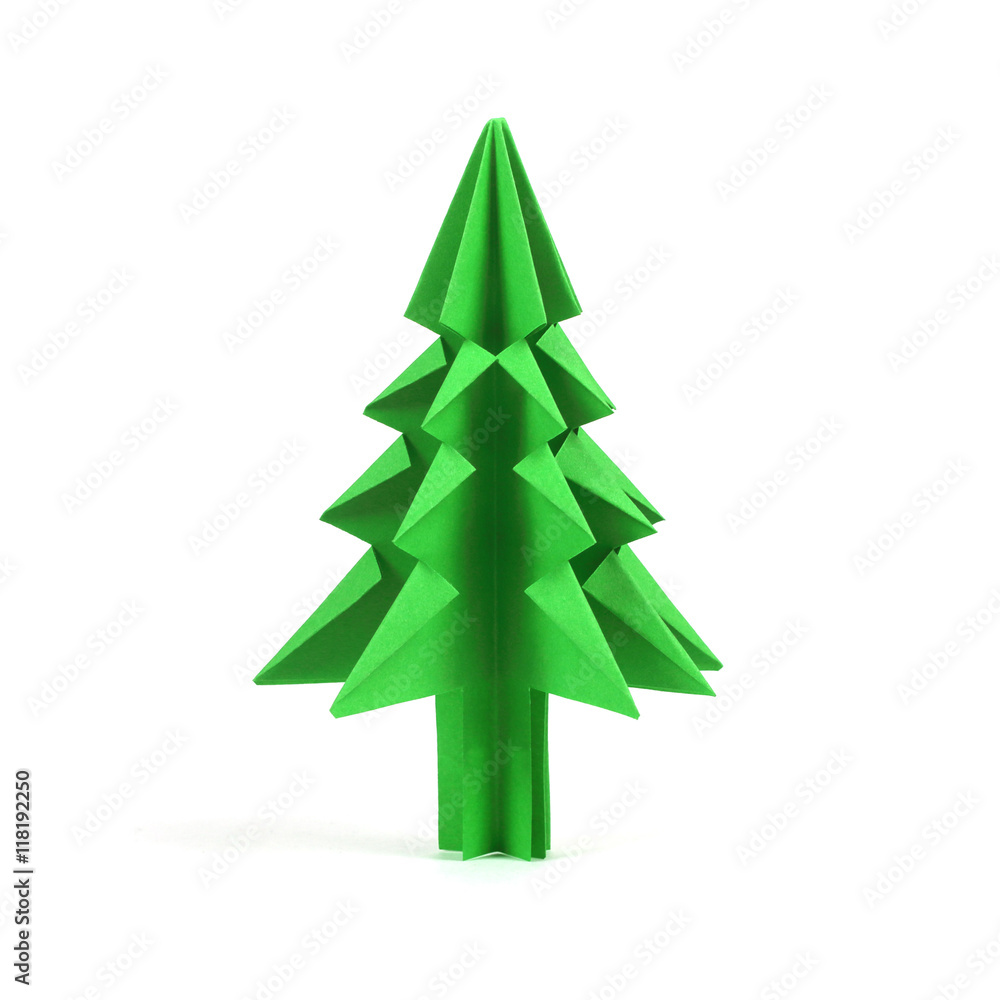Obraz premium Christmas tree origami