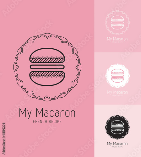 Logo, Nom, Marque, Identité, Pâtisserie, Macaron