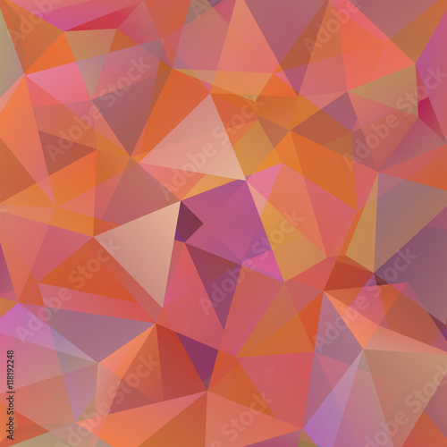 abstract background consisting of orange  triangles  vector illustration