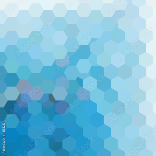 Abstract hexagons vector background. Blue geometric vector 