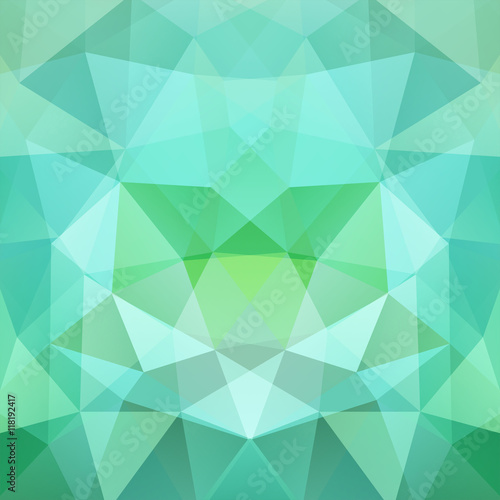 Abstract polygonal vector background. Green geometric vector 