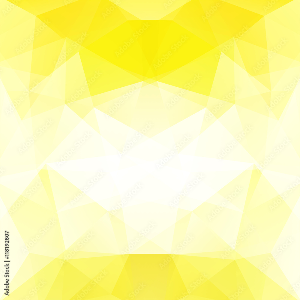 Fototapeta premium Background made of yellow triangles. Square composition 