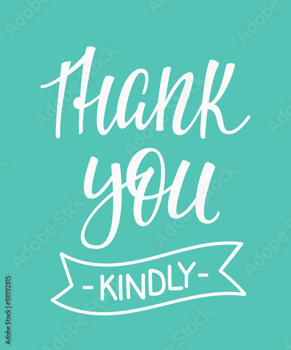Thank you Family Positive quote lettering