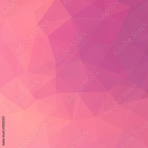 Abstract polygonal vector background. Pink geometric vector 