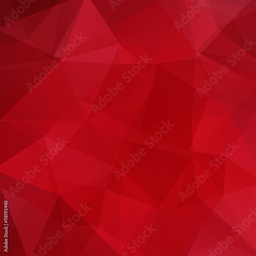 Background of geometric shapes. Red mosaic pattern. Vector