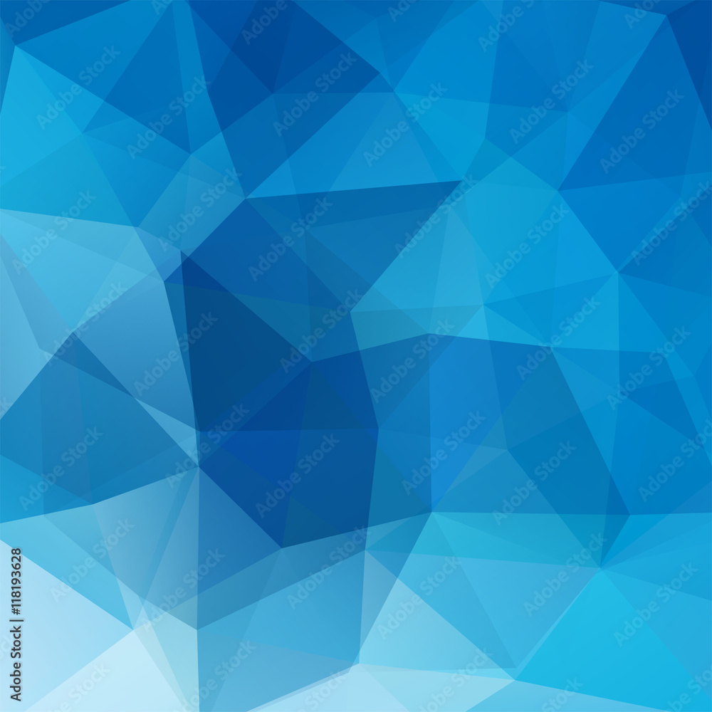 Polygonal blue vector background. Can be used in cover design