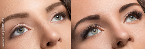 Eyelash extension and eyebrow correction