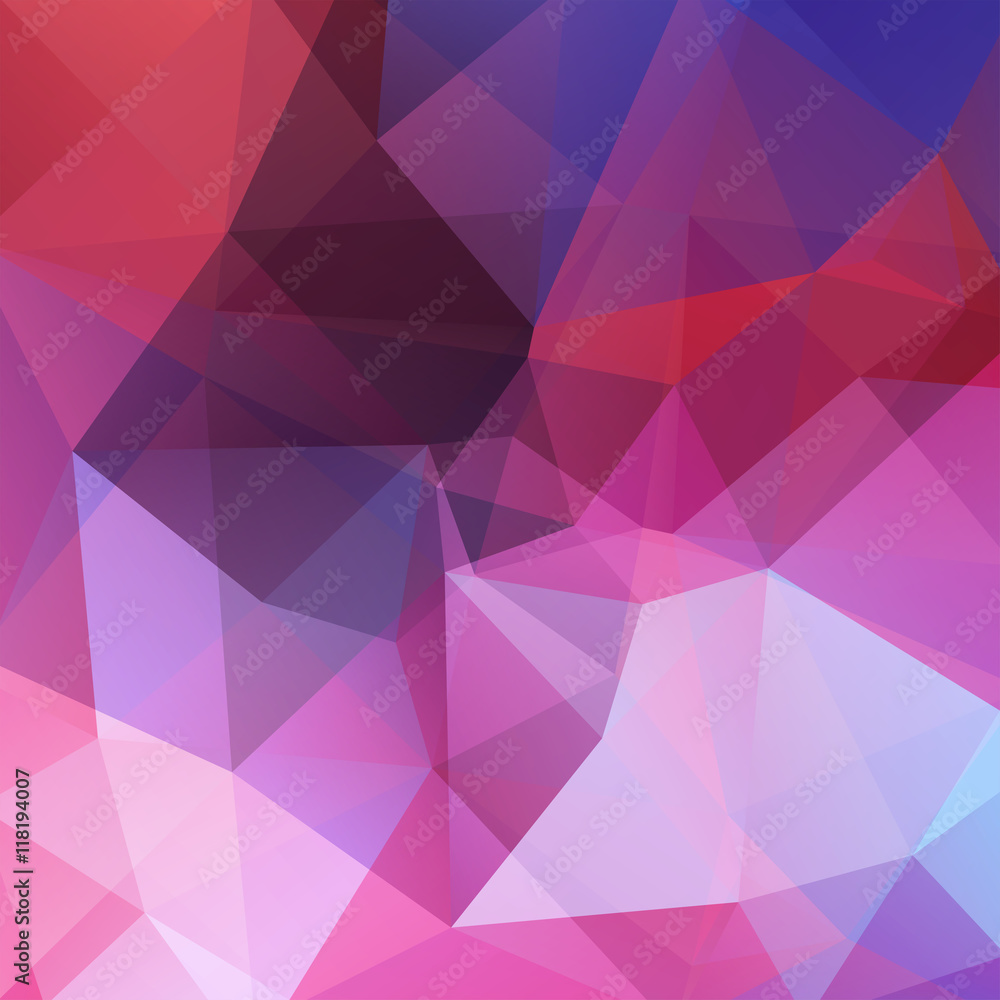 Background of geometric shapes. Pink mosaic pattern. Vector illu Background of geometric shapes. Pink mosaic pattern. Vector illu
