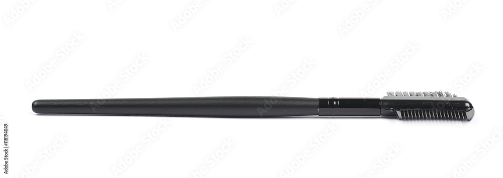 Black eyebrow makeup brush isolated Black eyebrow makeup brush isolated