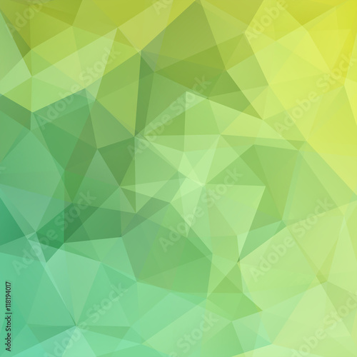 Abstract polygonal vector background. Green geometric illustration