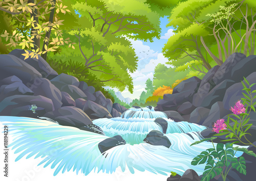 A natural course of a water stream