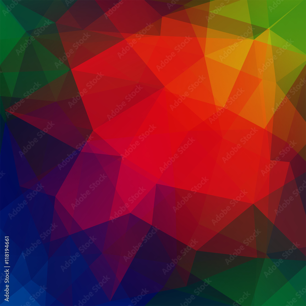 Obraz premium Abstract colorful mosaic background. Triangle geometric backdrop