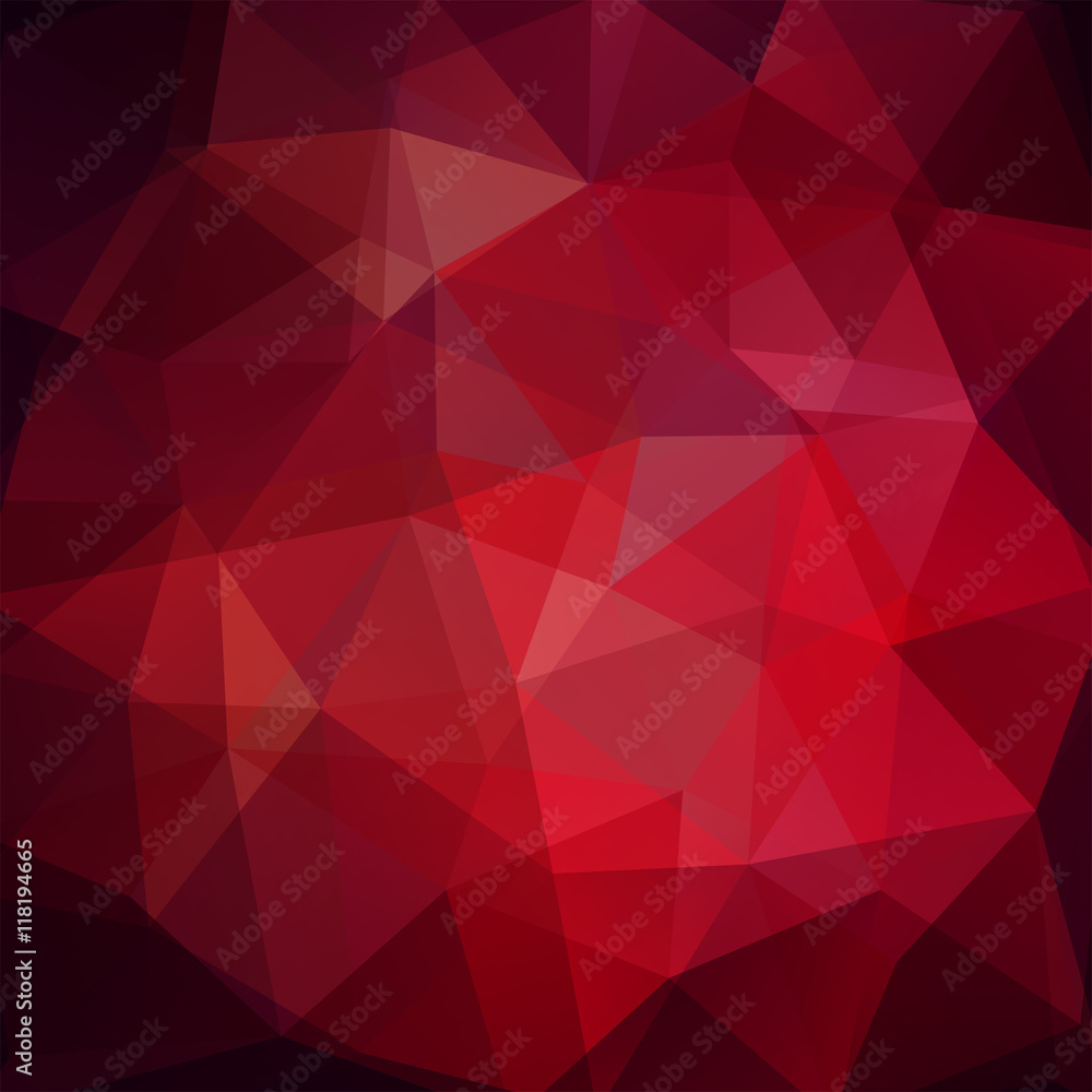 Obraz premium Background made of red triangles. Square composition 