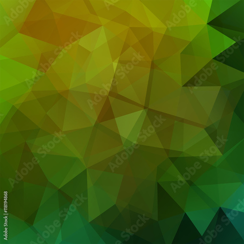abstract background consisting of green triangles, vector illustation
