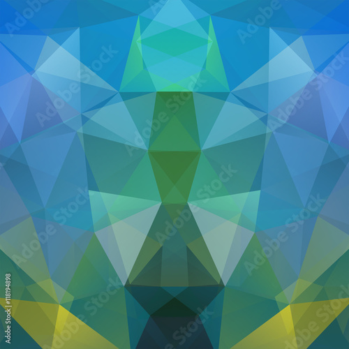 Background made of triangles. Square composition with geometric shapes