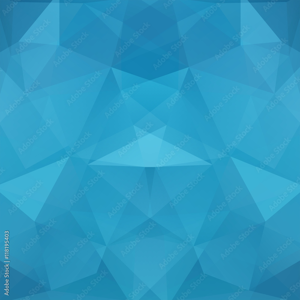 Obraz premium Abstract polygonal vector background. Blue geometric vector illustration
