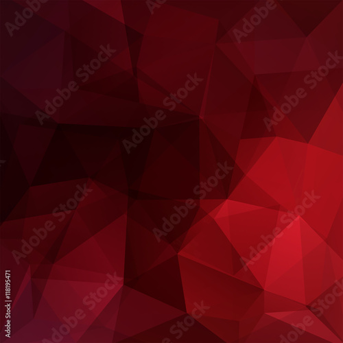 Abstract polygonal vector background. Red geometric vector