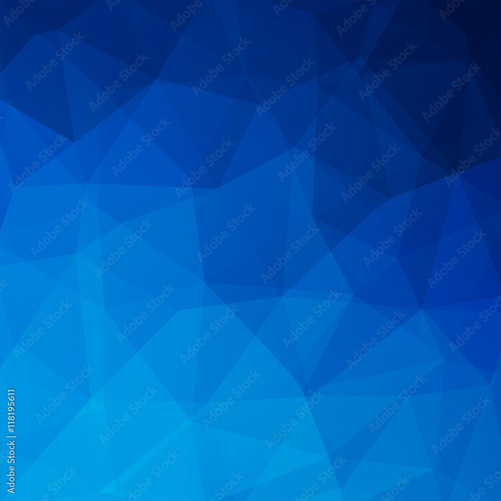 Fototapeta premium Polygonal blue vector background. Can be used in cover design