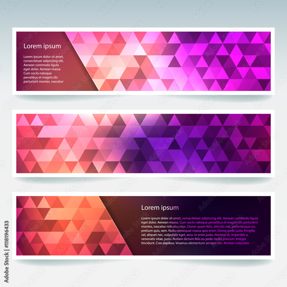 Set of banner templates with abstract background. Modern vector Set of banner templates with abstract background. Modern vector