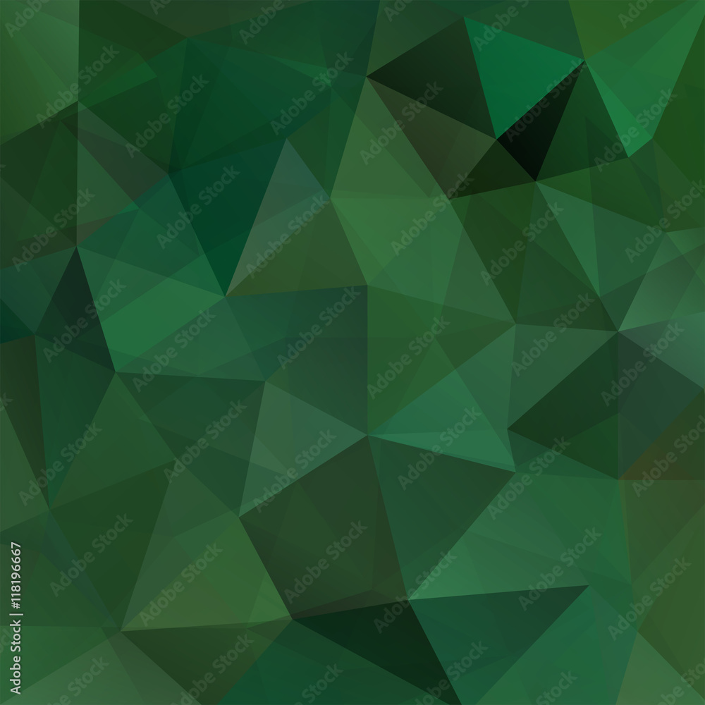 abstract background consisting of dark green triangles, vector abstract background consisting of dark green triangles, vector