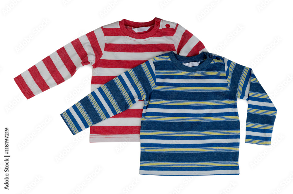 Two striped sweaters with long sleeves. Two striped sweaters with long sleeves.