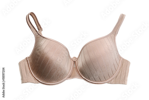 Beige bra.