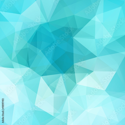 Abstract mosaic blue background. Triangle geometric background.