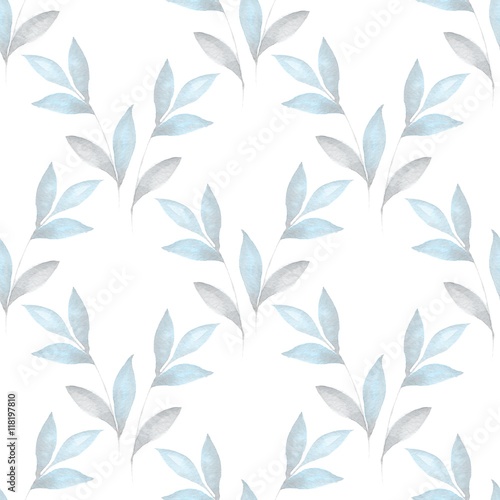 Seamless pattern 51. Background with flowers. Watercolor painting
