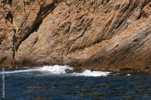 spanische Mittelmeerk  ste  Wellen und Strand