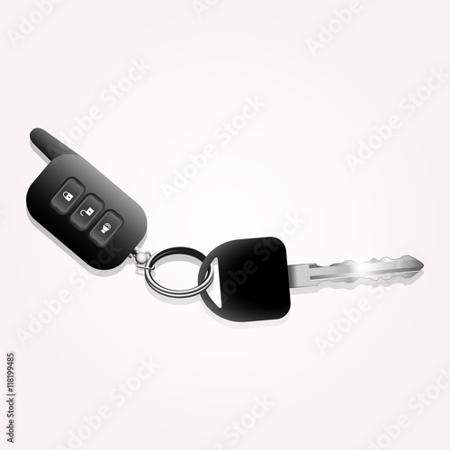 Car keys with remote control alarm