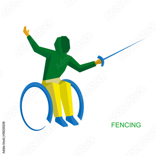 Physically disabled fencer 