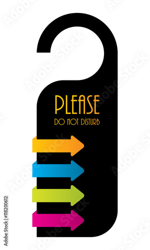 do not disturb door hanger, vector design