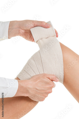 Flexible elastic supportive orthopedic bandage, compression stabilizer knee.