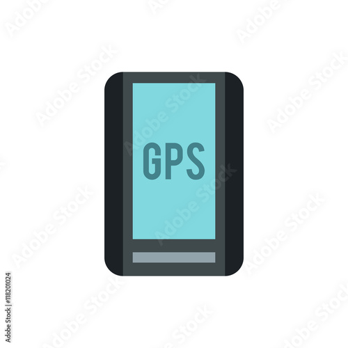 Handheld JPS icon in flat style isolated on white background. Navigation symbol