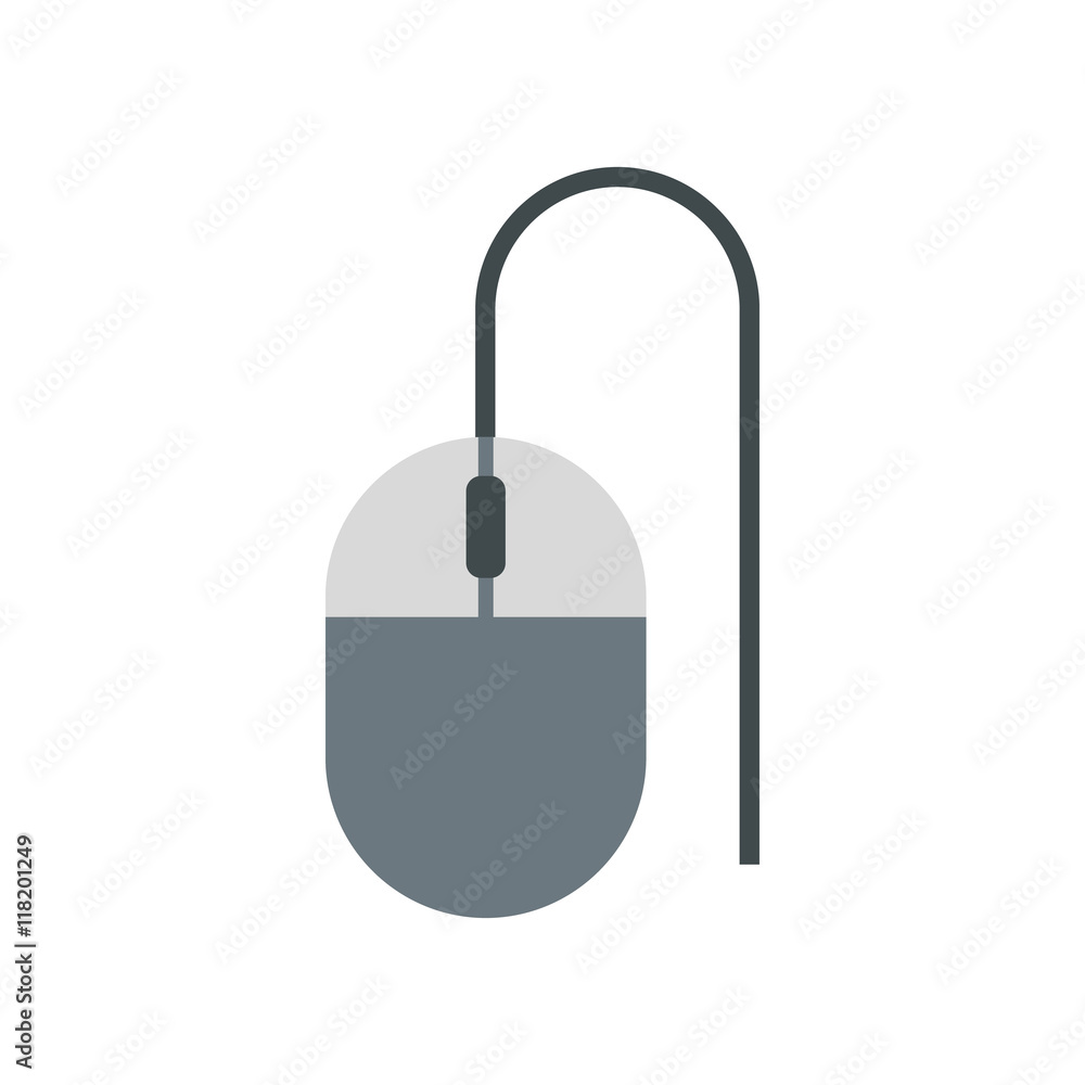 Mouse of computer icon in flat style isolated on white background. Equipment symbol Mouse of computer icon in flat style isolated on white background. Equipment symbol