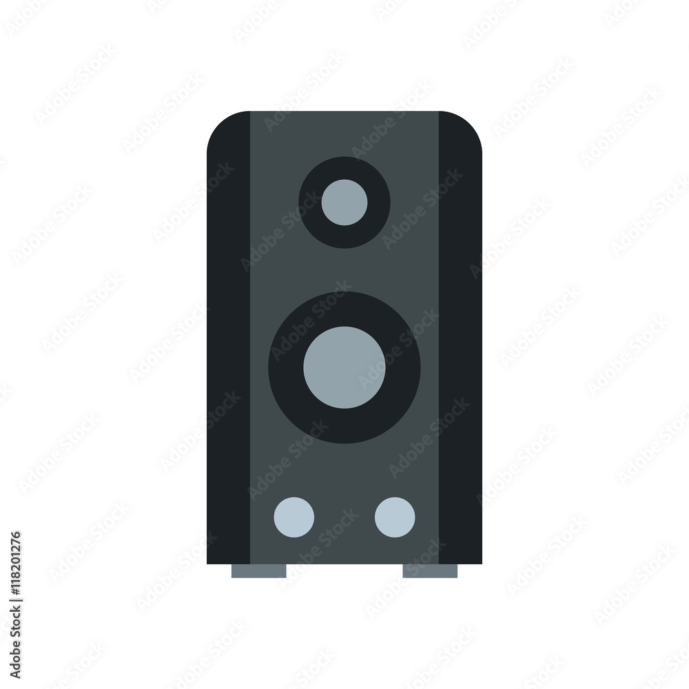 Music column icon in flat style isolated on white background. Sound symbol Music column icon in flat style isolated on white background. Sound symbol