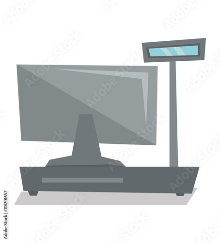 Electronic cash register vector illustration.