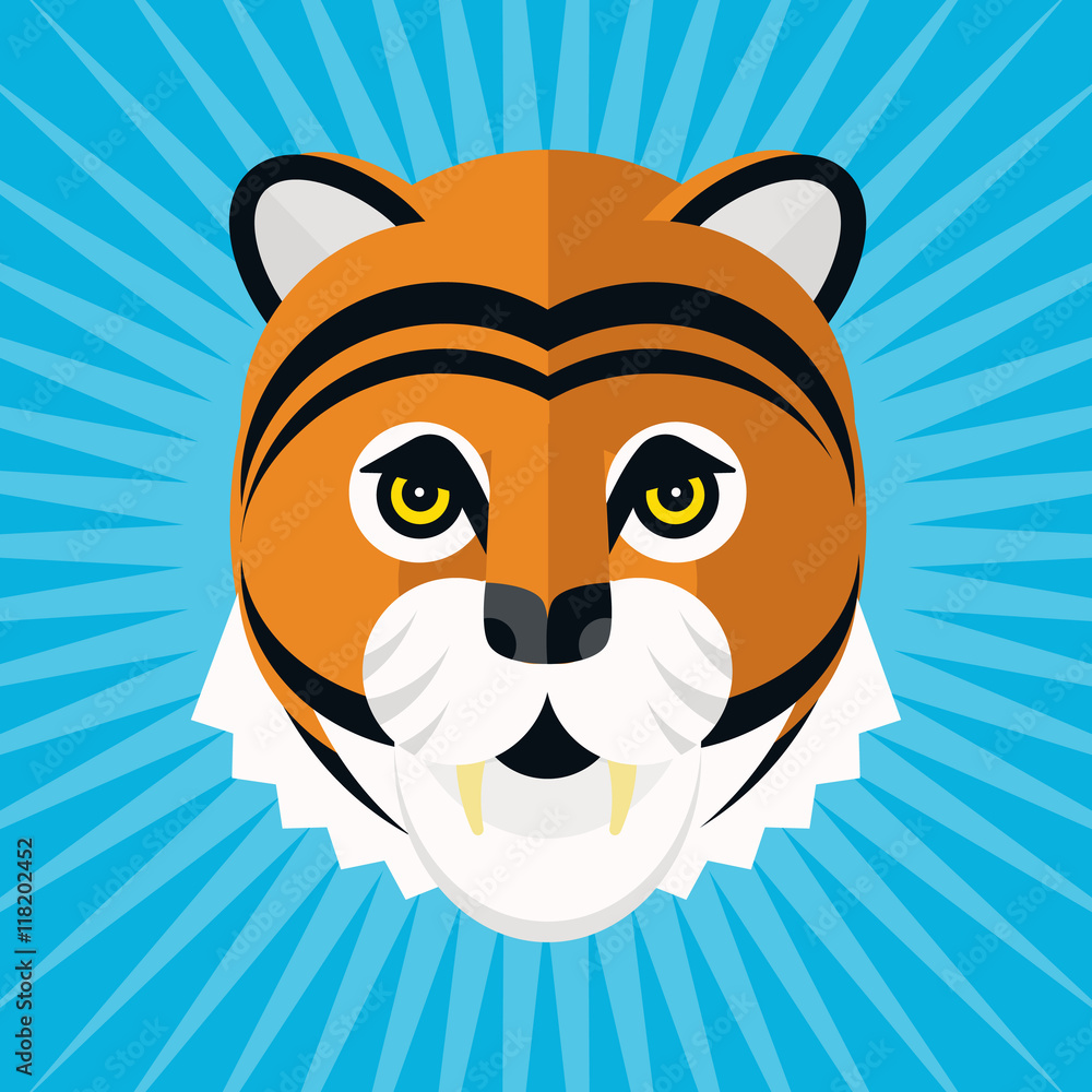 Tiger head flet design Tiger head flet design