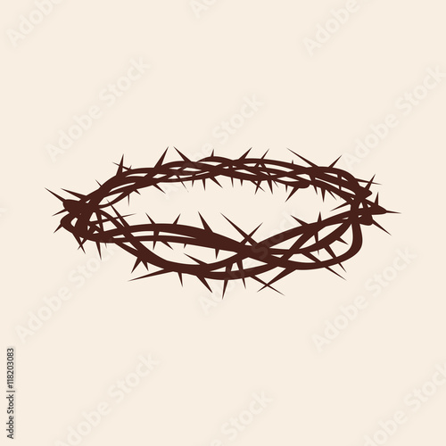 Church logo. Christian symbols. Crown of thorns.