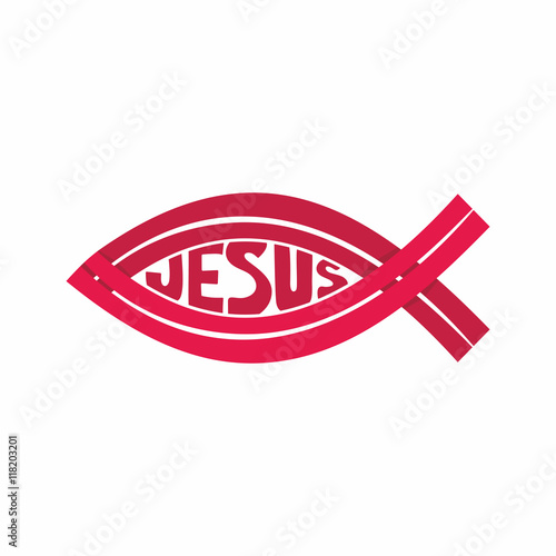 Church logo. Christian symbols. Jesus fish.
