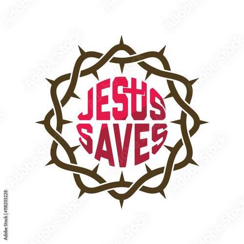 Church logo. Christian symbols. Crown of thorns.