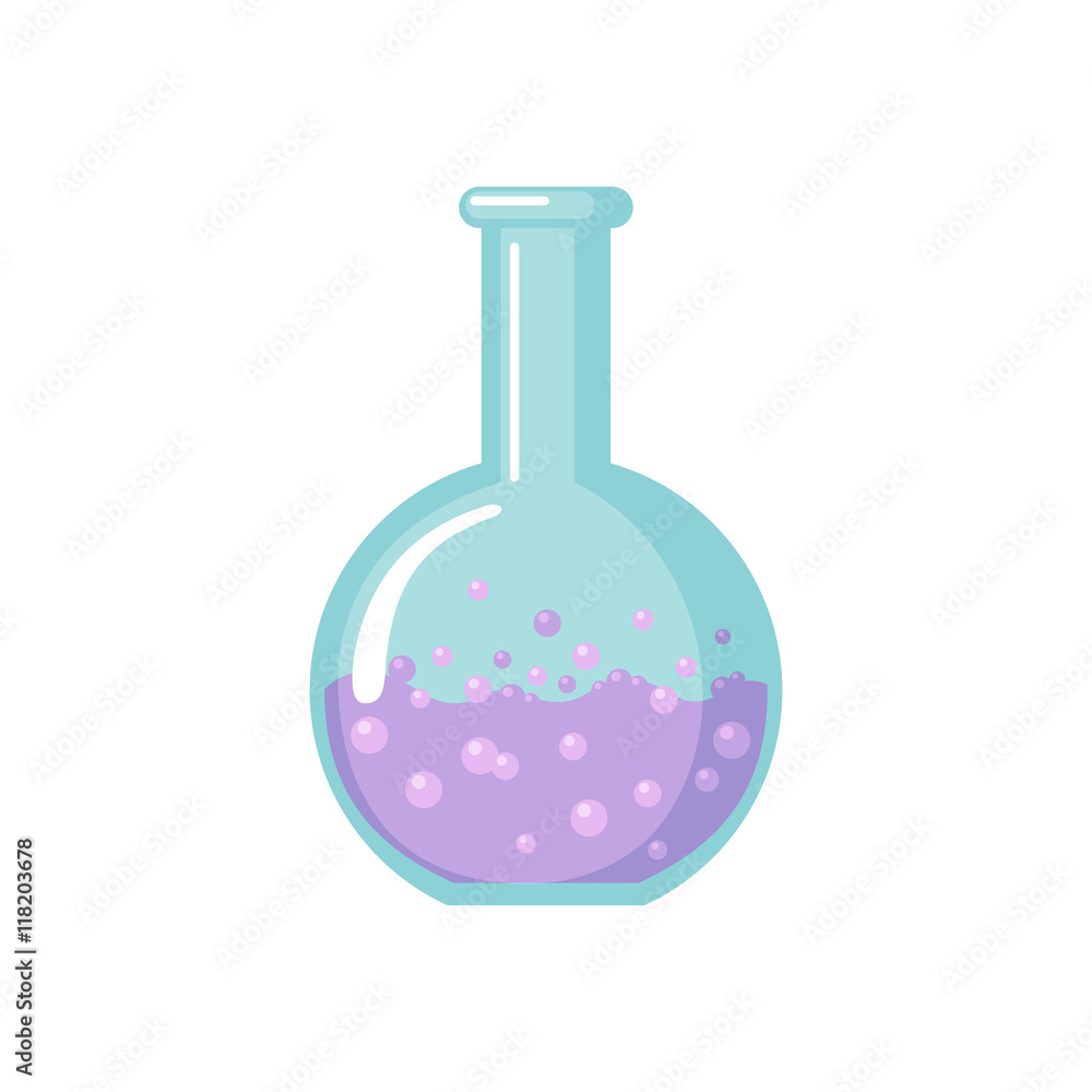 Flask Icon in flat style. Flask Icon in flat style.