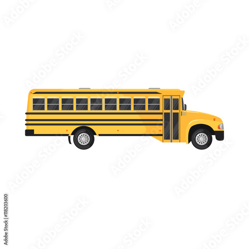 School Bus Icon on white background.