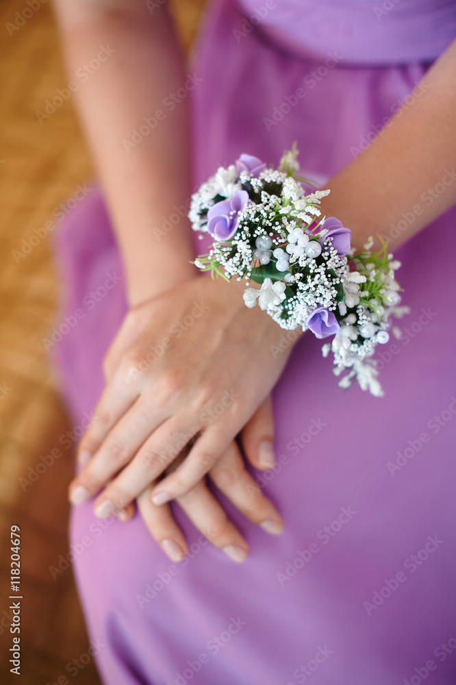 bridesmaid with boutonniere buttonhole at wedding day bridesmaid with boutonniere buttonhole at wedding day