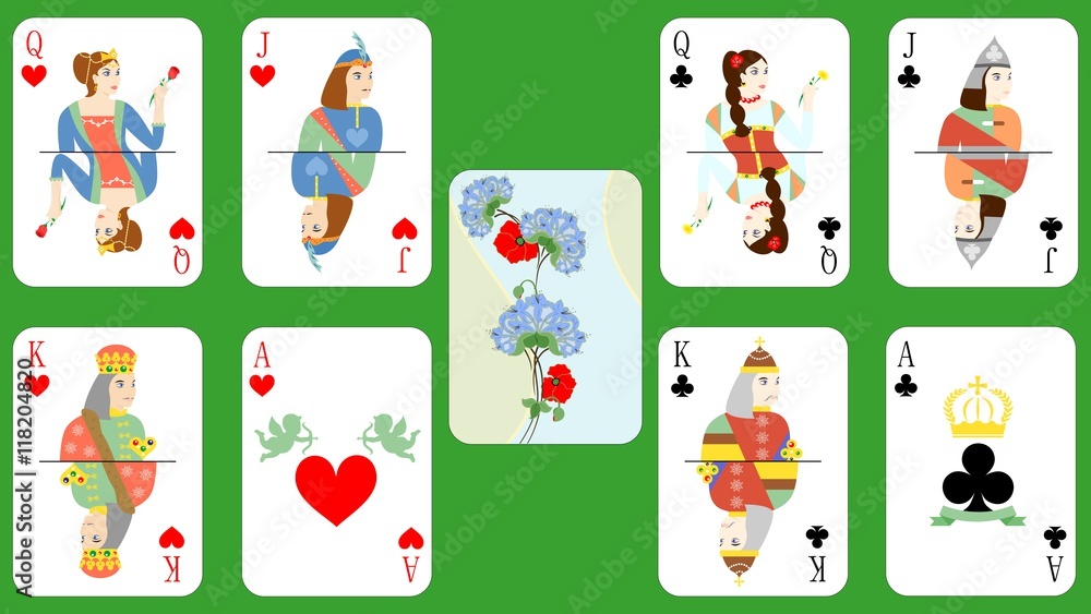 Fototapeta premium playing cards set