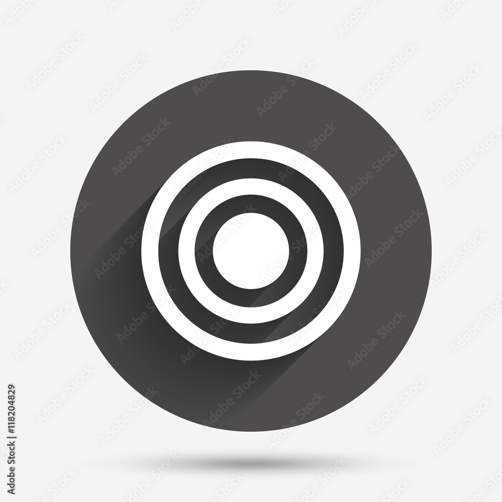 Target aim sign icon. Darts board symbol. Target aim sign icon. Darts board symbol.