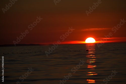 sunset over the sea