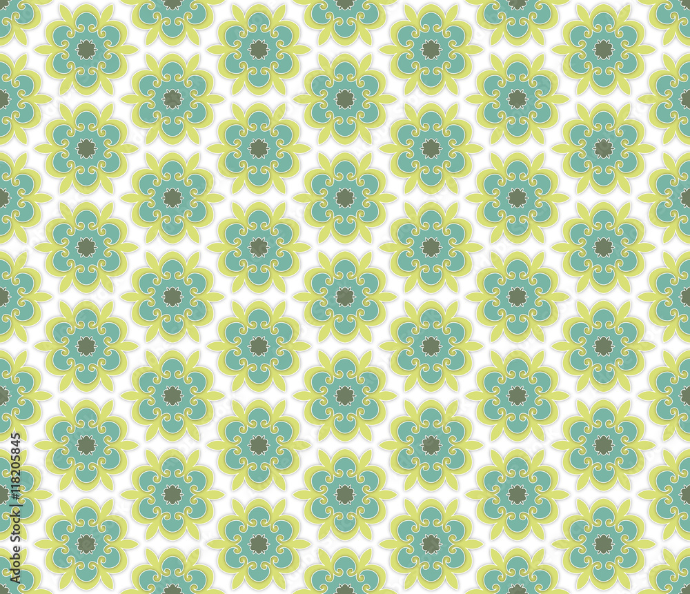 Medieval floral textile pattern Medieval floral textile pattern