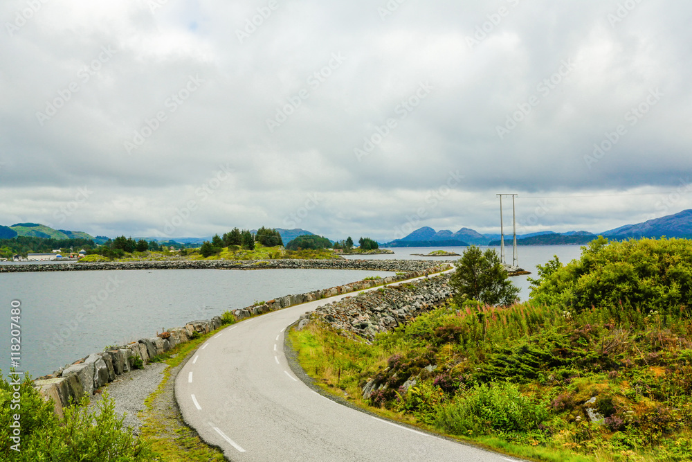 Fototapeta premium Island road in Norway