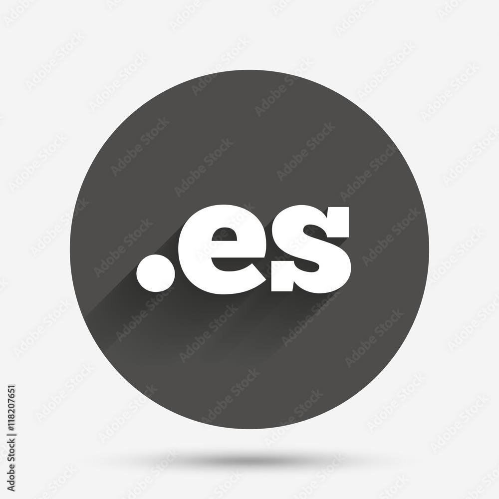 Domain ES sign icon. Top-level internet domain Domain ES sign icon. Top-level internet domain